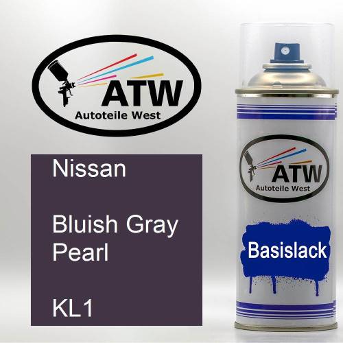 Nissan, Bluish Gray Pearl, KL1: 400ml Sprühdose, von ATW Autoteile West.